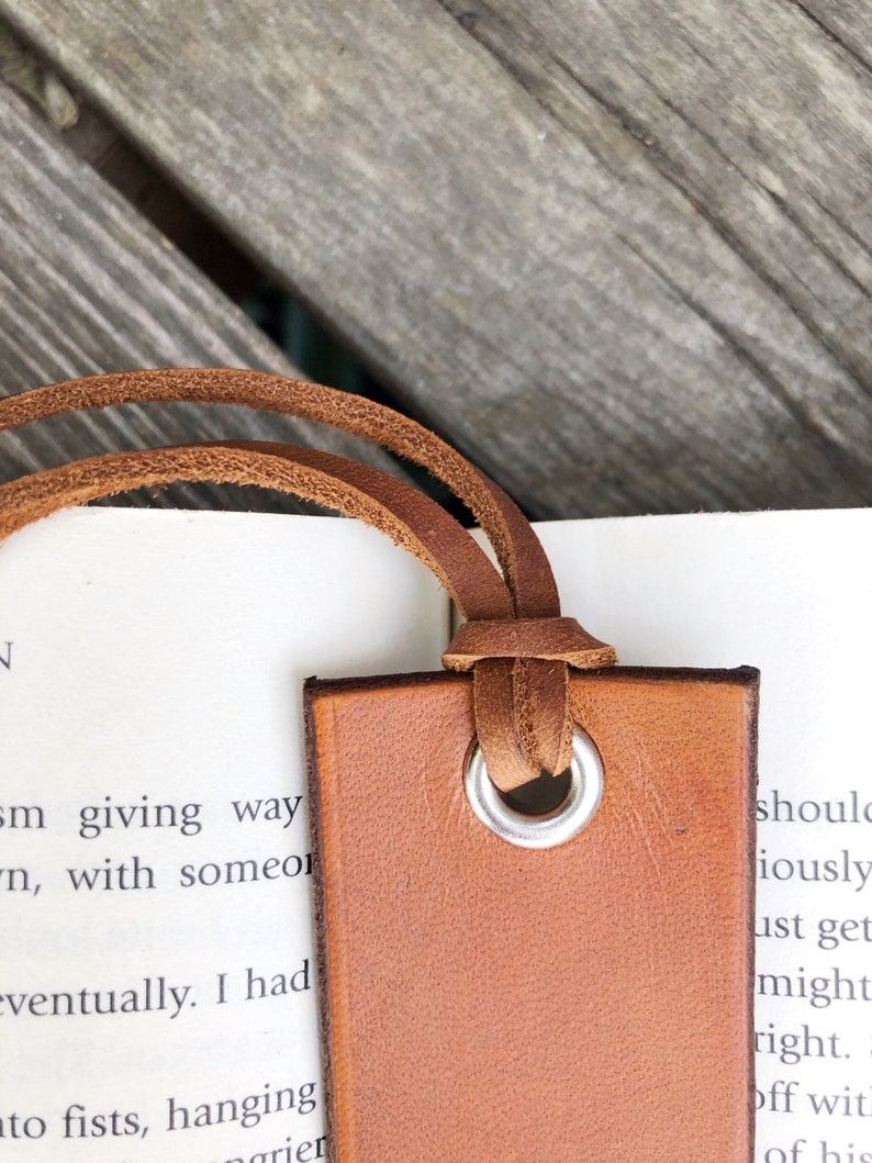 Personalized Name Leather Bookmark Father's Day Mother's Day Gift Anniversary Grandparent Custom Present Teacher Retirement Gift image 5