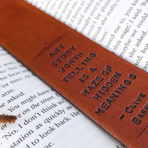Personalized Custom Leather Bookmark Father's Day Leather 3rd Anniversary Mothers Day Teacher Present Retirement Gift image 8