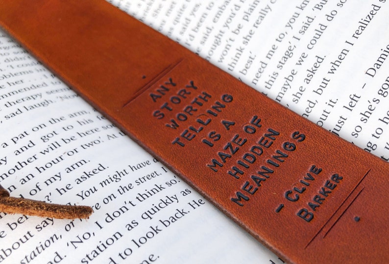 Personalized Custom Leather Bookmark Father's Day Leather 3rd Anniversary Mothers Day Teacher Present Retirement Gift image 8