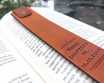 Personalized Custom Leather Bookmark - Mother’s Day Gift - Valentines Day Gift - Leather Anniversary - Leather 3rd Anniversary Gift