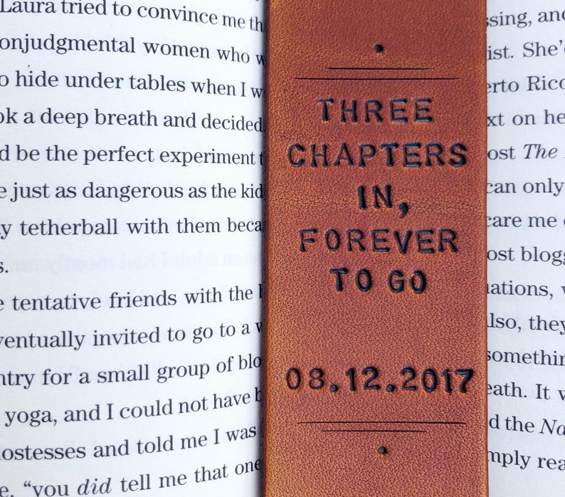 Personalized Custom Leather Bookmark Fathers Day Reader Gift Leather Anniversary Husband Leather 3rd Anniversary Gift Teacher Gift image 7