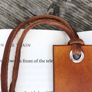 Personalized Initials and Date Leather Bookmark Teacher Gift 3rd Anniversary Leather Father's Day Mother's Day Bookworm Gift image 8
