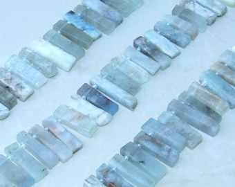 Aquamarine Slice Beads, Slab, Green, Blue, Natural Aquamarine Stone, Gemstone Beads, Aquamarine Pendant, Slightly Graduated, 15mm to 28mm S2