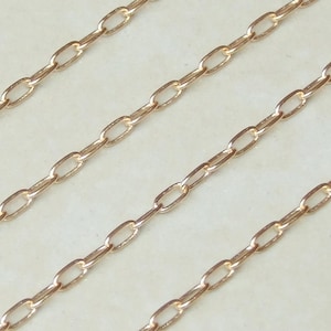 Paper Clip Chain, Oval C Link Flat Cable Chain, Jewelry Chain, Necklace Chain, Gold Plated, Body Chain, Bulk Chain, Two Sizes, LG-NF