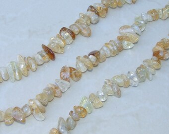 Citrine Nugget Beads, Gemstone Beads, Quartz Nuggets, Natural Citrine, Polished Citrine, Natural Gemstones, Full Strand - 9mm - 15mm - C10