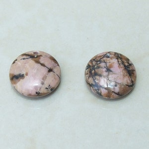 Two Small Rhodonite Pendant, Jewelry Pendant, Gemstone Pendant, Highly Polished Stone Pendant, Natural Stone, Earring Pendant, 17mm x 8mm