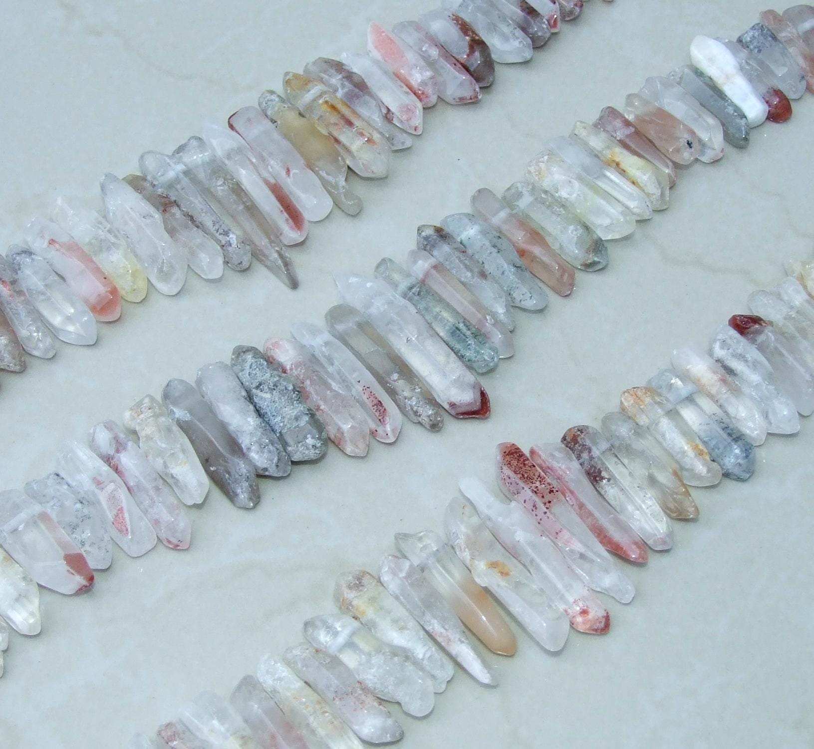 Polished Garden Quartz, Lodolite Quartz, Phantom Quartz, Quartz