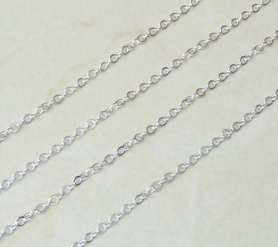 Cable Chain Oval Flat Cable Chain Jewelry Chain Necklace Etsy