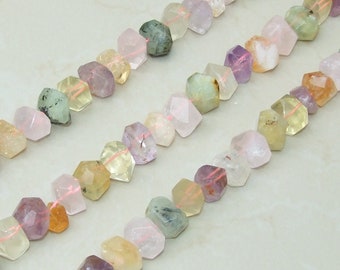 Mixed Quartz Faceted Nuggets, Gemstone Pendant, Gemstone Beads, Jewelry Stones, Loose Jewelry Stones, Half Strand - 18-20mm