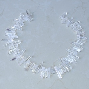 Polished Quartz Points. Half Strand - Polished Crystals Points -  Natural Quartz Points - Random Lengths - 15mm - 30mm