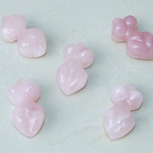 Goddess Pendant, Natural Rose Quartz Pendants, Carved Pendant, Gemstone Pendant, Fertility Goddess, Jewelry Pendant, 25mm x 50mm