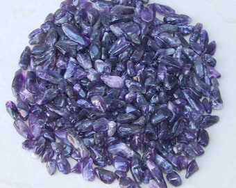 Amethyst Polished Stones, Gemstone Chips, Natural Amethyst, Undrilled Gemstone Beads, Loose Bulk Jewelry Stones Nuggets, 1.5 oz 7mm to 23mm