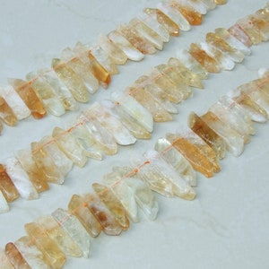 Polished Citrine Quartz Slices, Gemstone Quartz Slice Strand, Quartz Beads, Jewelry Stones, Citrine Pendant, Crystal Beads, 20-40+mm