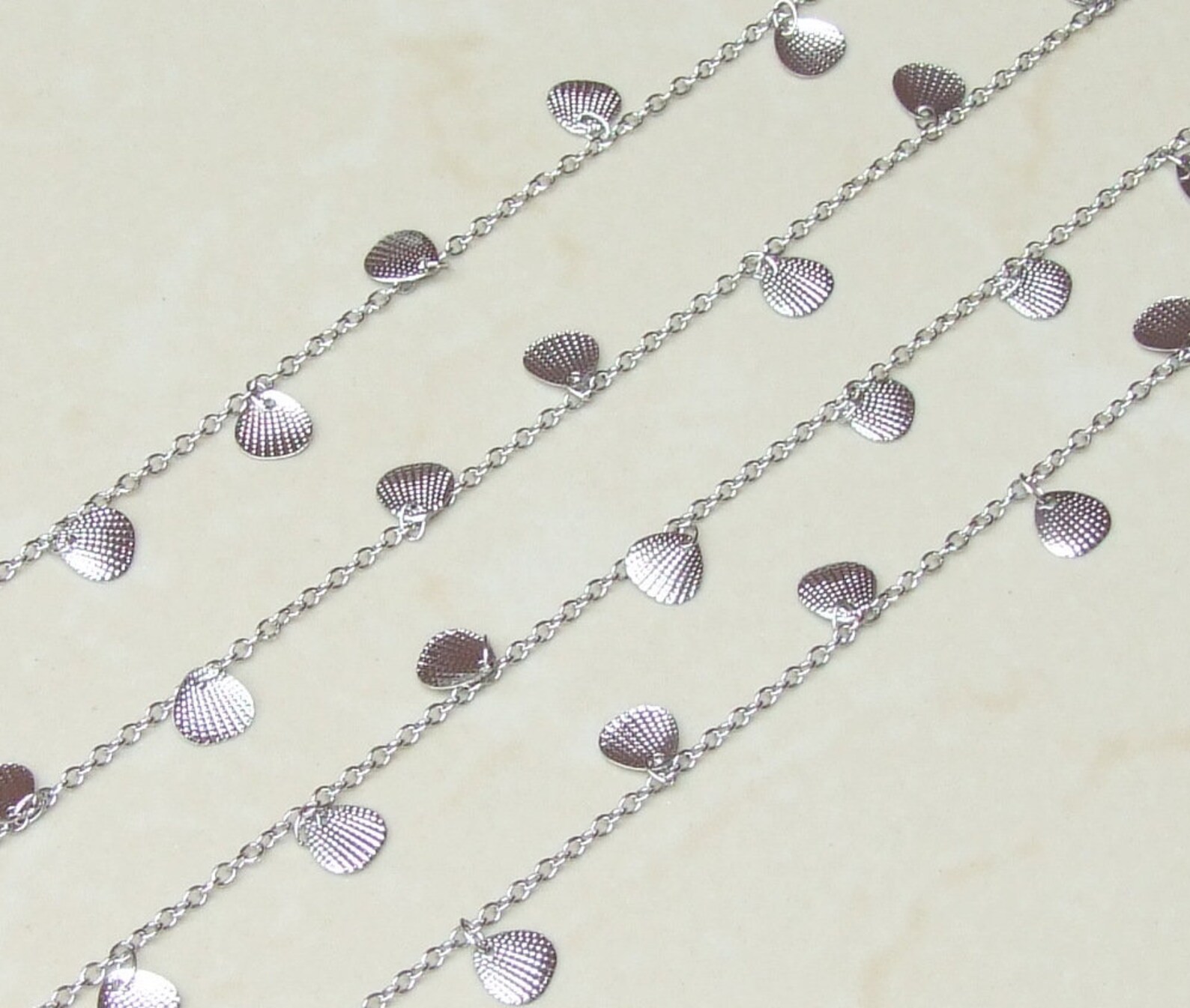 Silver Plated Shell Shaped Chain Necklace Chain Bulk Chain Etsy Norway