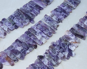 Amethyst Beads, Polished Natural Amethyst Slice, Amethyst Pendants, Natural Gemstone, Amethyst Points Amethyst Jewelry - 25mm to 50mm - A4