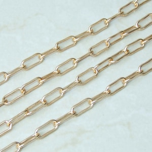 Light Gold Paper Clip Chain, Oval Cable Chain, Jewelry Chain, Necklace Chain, Body Chain, Bulk Chain, Jewelry Supplies, 16mm x 7mm, 01B-LG