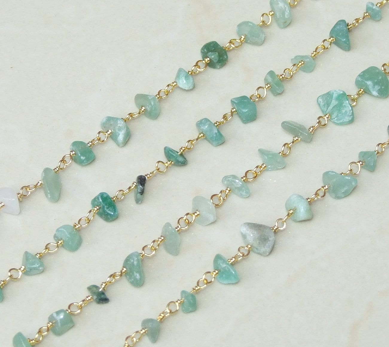 Aventurine Rosary Chain by the Foot 