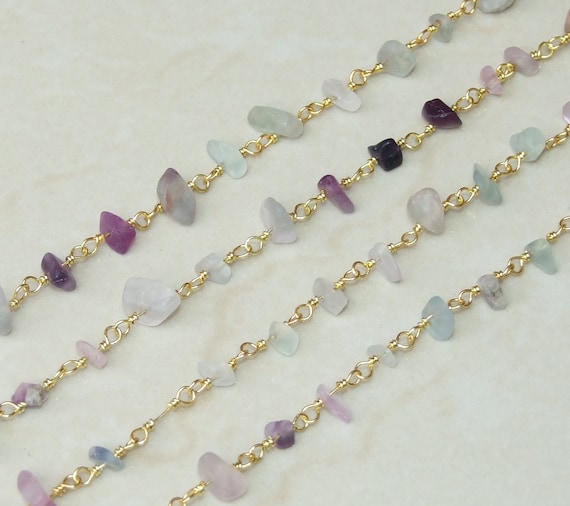 Fluorite Rosary Chain by the Foot 