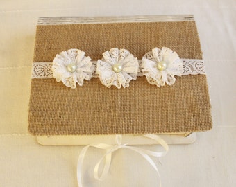 Rustic Card Box \ Wedding Card Holder with Burlap and Lace\ Cards Banner Rustic Wedding Gift
