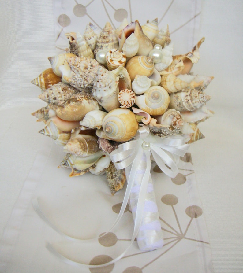 Coastal Wedding Nautical Wedding Starfish Clamshells Bouquet Bridal Bouquet Sea Sea shell Bouquet Bridesmaid Bouquet Beach Wedding