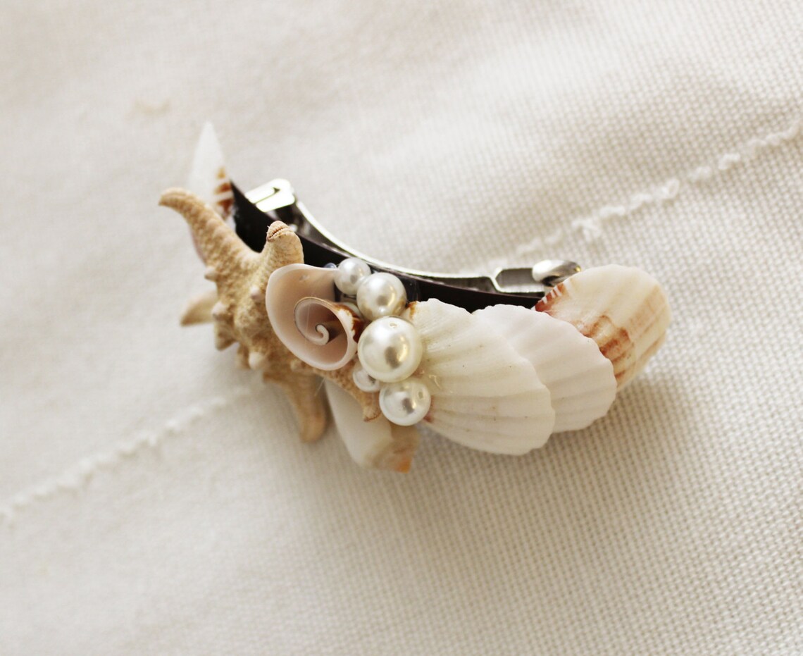 Seashell Hair Clip Hair accessory Beach Wedding Seashell Etsy