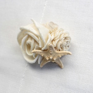 Wedding Hair Flower, Bridal Accessory, Hair accessory, Beach Wedding, Starfish, Bridesmaids hair, Flower girl hair, Sola flowers