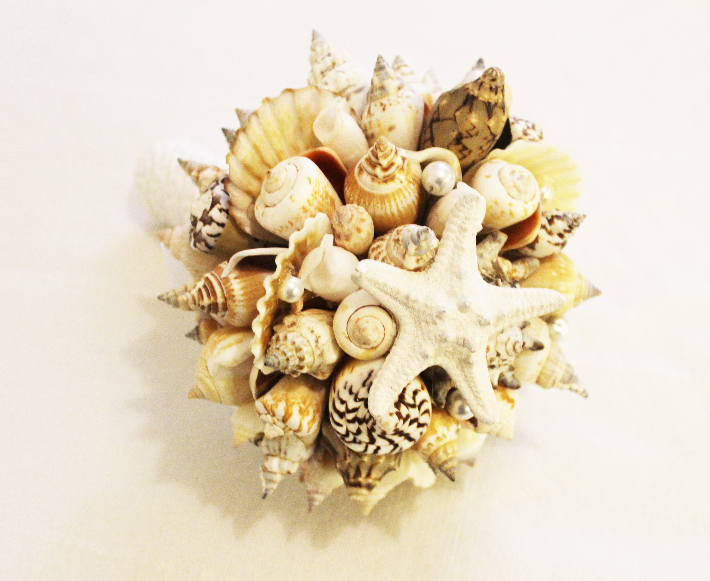Shellbee Shell Bouquet Sea Shell Bouquet + Boutonniere, Bridal Bouquet Sea, Bridesmaid Bouquet ...