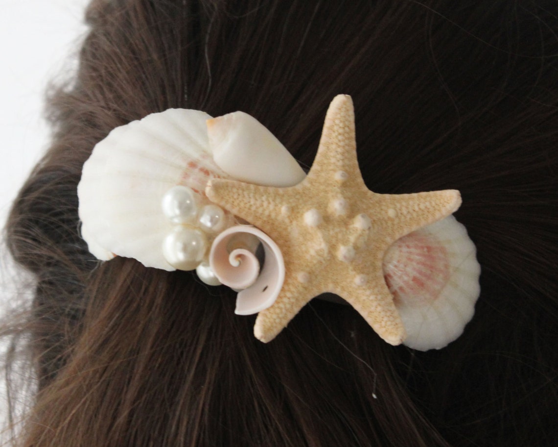 Seashell Hair Clip Hair accessory Beach Wedding Seashell Etsy
