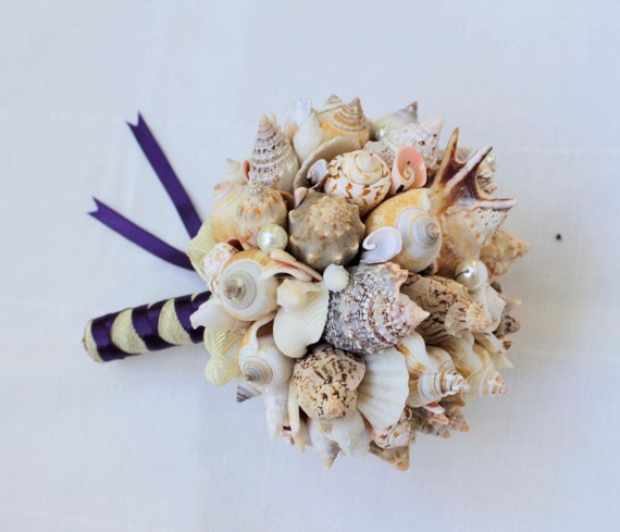 Coastal Wedding Nautical Wedding Starfish Clamshells Bouquet Bridal Bouquet Sea Sea shell Bouquet Bridesmaid Bouquet Beach Wedding