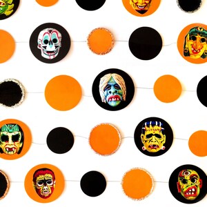 Deluxe Handmade Halloween Banner With Vintage Mask Images