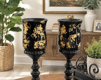 Midnight Gold Collection/Candle Holder set of 2