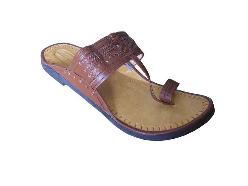 Men Kolhapuri Slippers Indian Traditional Handmade FlipFlops Etsy