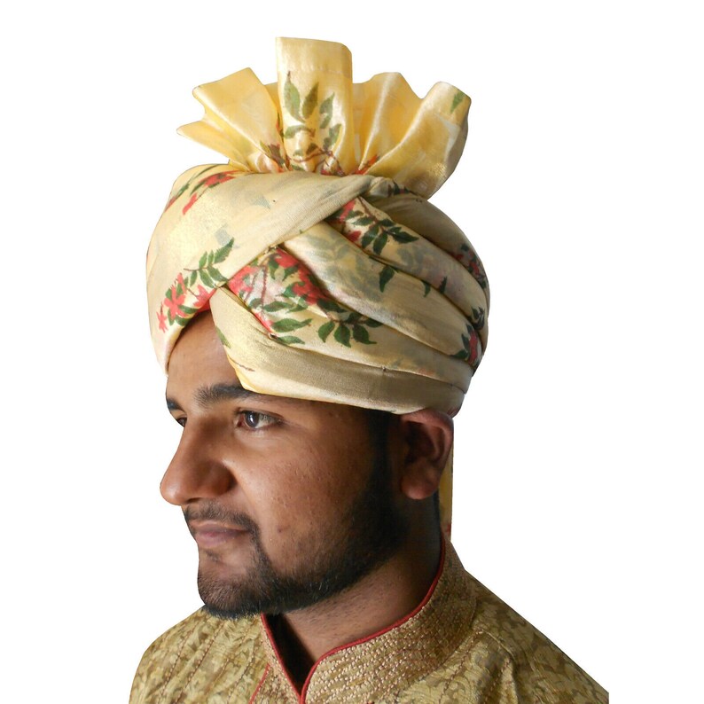 Indian Men Hat Traditional Wedding Pagri Groom Designer Turban Top Hat Handmade Royal Safa Maharaja Multi-Color Pag
