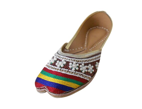 Kalra Creations Men Shoes Traditonal Indian Faux Leather with Embroidery Party Jutties