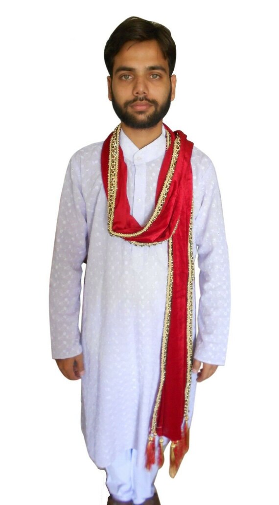 Indian Men Scarf Indian Men Stole Men Sherwani Chunni Velvet Etsy