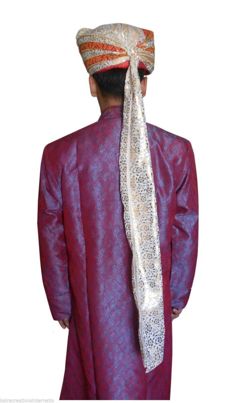 Men Hat Indian Handmade Safa Wedding Turban Groom Pagri Multi-Color Traditional Shahi Pag Top Hat