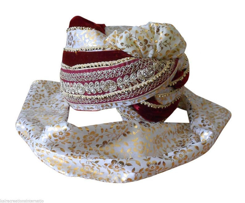 Men Hat Indian Turban Traditional Sherwani Safa Handmade New Top Hat Pagri Pag