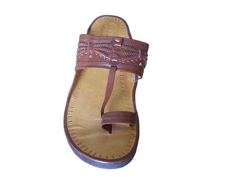 Men Kolhapuri Slippers Indian Traditional Handmade Flip-Flops | Etsy