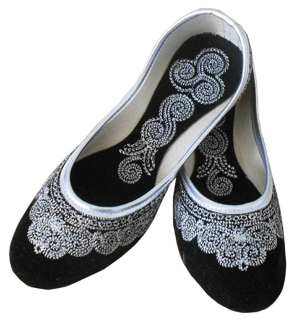 Zapatos Zapatos para mujer Zapatos sin cordones Juttis y mojaris Zapatos de mujer india Mojarios étnicos Cuero hecho a mano Khussa Brown Chanclas 