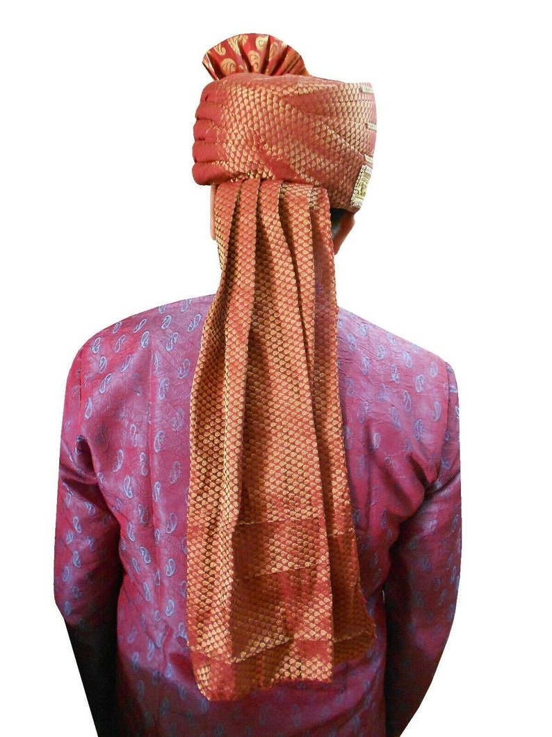 Men Hat Indian Sherwani Safa Groom Turban Handmade Top Hat Wedding Multi-Color Pagri Traditional Pag