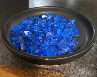 Ocean Blue Glass pieces 50 grams