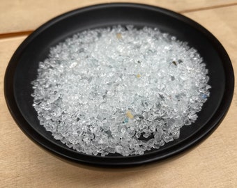 Small Clear Crushed Glass pieces 50 grams