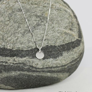 PURE • necklace, 6 mmdots, silver, short necklace with platelets  silver, short necklace dot  silver, gift