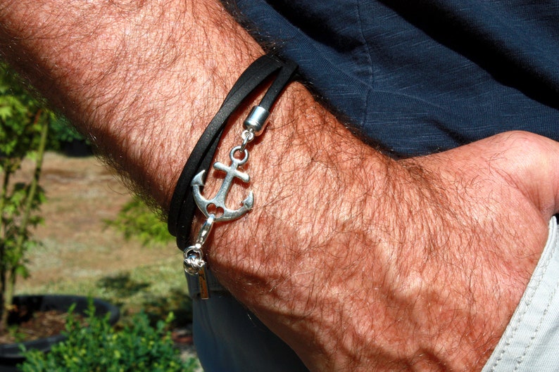 Anchor bracelet Küstenkind leather, brown, wrap bracelet leather, bracelet maritime, leather bracelet image 9