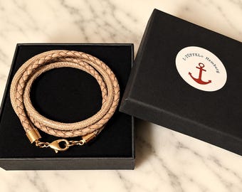 Leren armband, wikkelarmband, uniek stuk