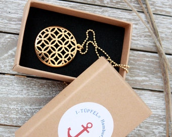 necklace, gilded, flower of life, short necklace gold