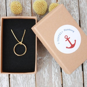 middle-length necklace,gold circle 18 diameter, geometric pendant, pendant circle, gold necklace