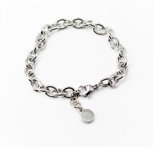 Bracciale a maglie, bracciale in acciaio inossidabile, bracciale a maglie, regalo per donna, bracciale a maglie in oro medio