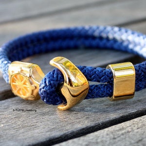 Anker Armband, Küstenkind, Segelseilarmband gold, Freundschaftsband, Geschenk Küstenliebhaber, Armband unisex Bild 1