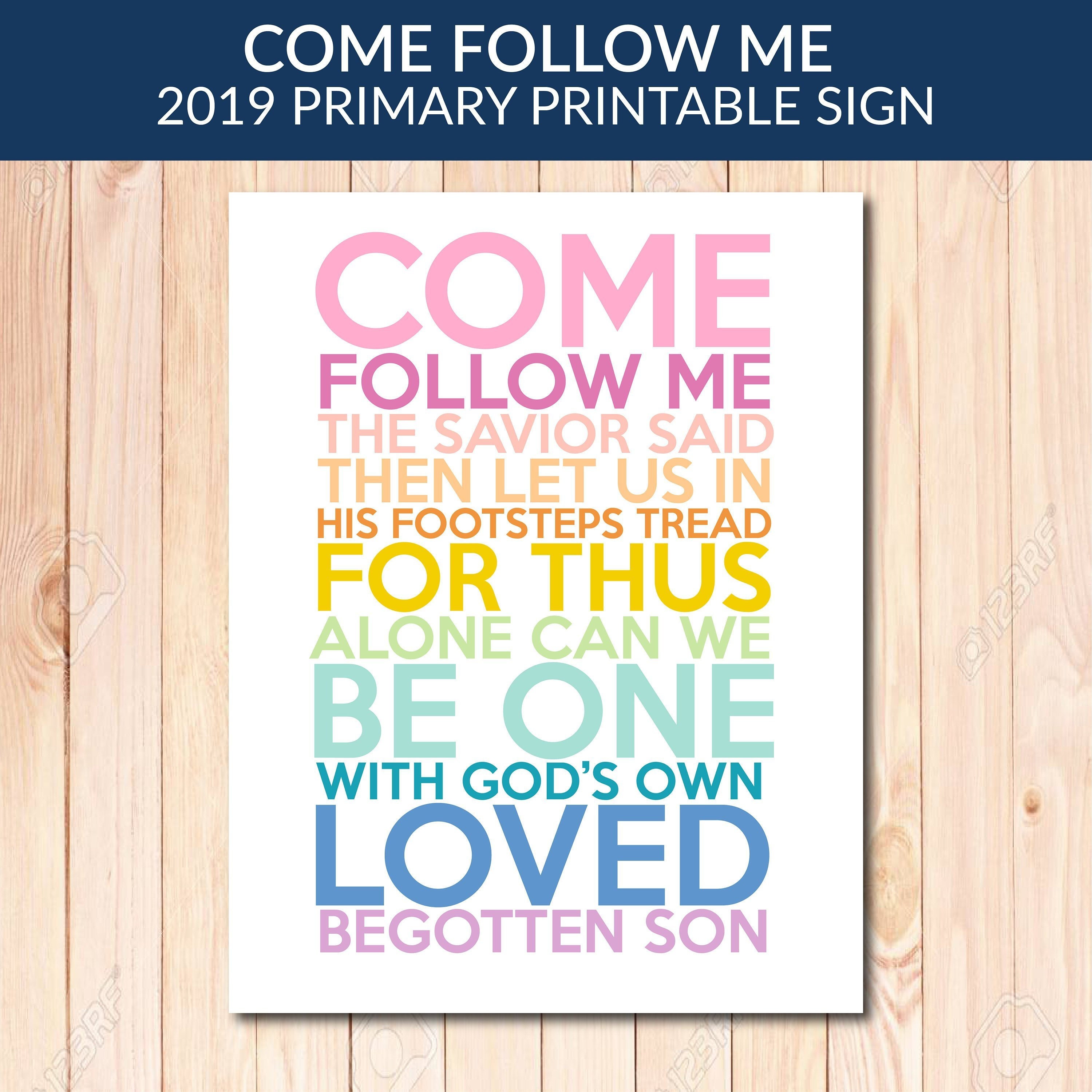 Printable Come Follow Me New Testament LDS Primary Etsy